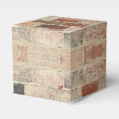 Rustieke unieke  oude baksteen natuurlijke textuur bedankdoosjes (Voorkant Zijde)