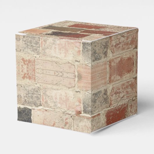 Rustieke unieke oude baksteen natuurlijke textuur bedankdoosjes (Voorkant Zijde)
