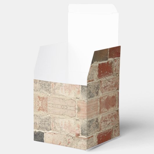 Rustieke unieke  oude baksteen natuurlijke textuur bedankdoosjes (Geopend)