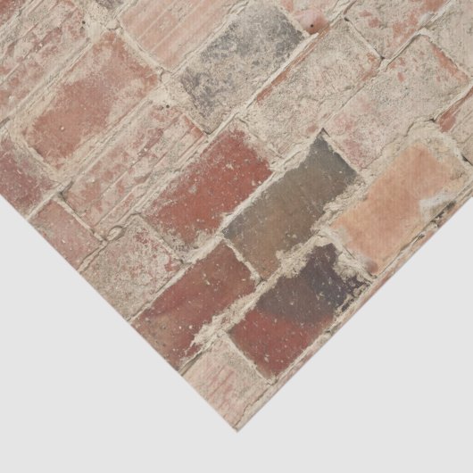 Rustieke unieke oude baksteen natuurlijke textuur tissuepapier (Detail)