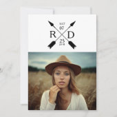 Rustieke Urban Arrow Graduation Party Uitnodigen Kaart (Voorkant)