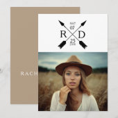 Rustieke Urban Arrow Graduation Party Uitnodigen Kaart (Voorkant / Achterkant)