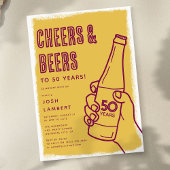 Rustieke Urban Doodle Cheers & Beers Volwassen Ver Kaart