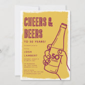 Rustieke Urban Doodle Cheers & Beers Volwassen Ver Kaart (Voorkant)