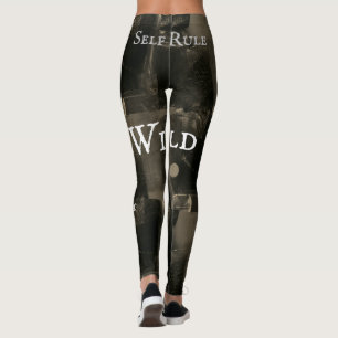 Rustieke Urban Wild Black Grey Mode Leggings