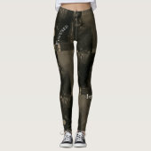 Rustieke Urban Wild Black Grey Mode Leggings (Voorkant)
