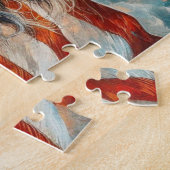 Rustieke, USA witte hengst Legpuzzel (Zijkant)