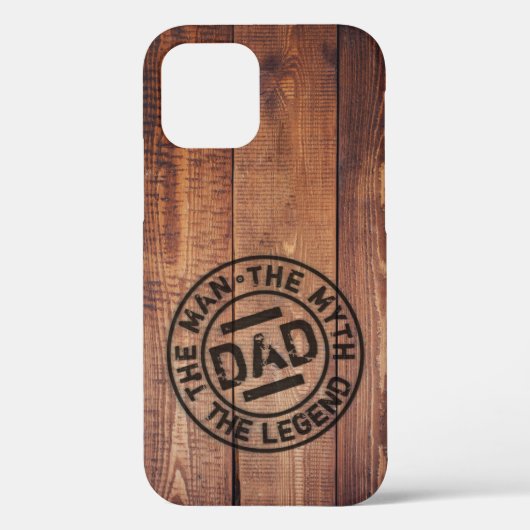 Rustieke Vader De Man Mythe Legende Hout Pyrografi Case-Mate iPhone Case (Achterkant)
