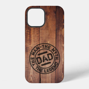 Rustieke Vader De Man Mythe Legende Hout Pyrografi iPhone 12 Hoesje