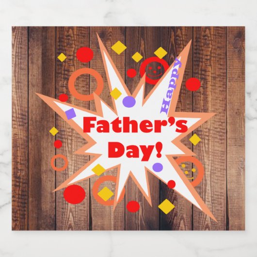 Rustieke Vaderdag Bier Etiket (Enkel label)