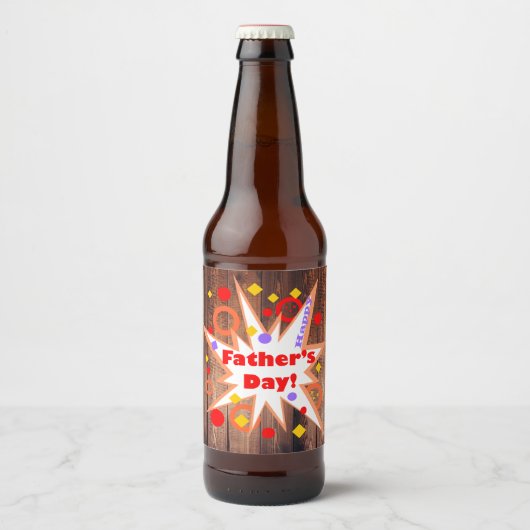 Rustieke Vaderdag Bier Etiket (Voorkant)