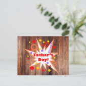 Rustieke Vaderdag Briefkaart (Staand voorkant)