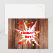 Rustieke Vaderdag Briefkaart (Voorkant / Achterkant)