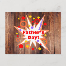 Rustieke Vaderdag Briefkaart