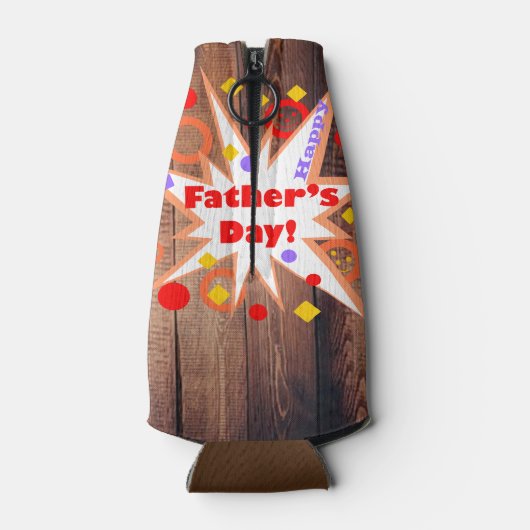 Rustieke Vaderdag Flesjeskoeler (Achterkant)