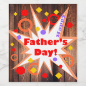 Rustieke Vaderdag Wijn Etiket (Enkel label)