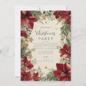 Rustieke vakantie Amaryllis Kerstmis Kaart (Voorkant)