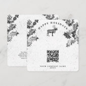 Rustieke vakantie bedrijf QR code kerst (Voorkant / Achterkant)