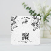 Rustieke vakantie bedrijf QR code kerst (Staand voorkant)