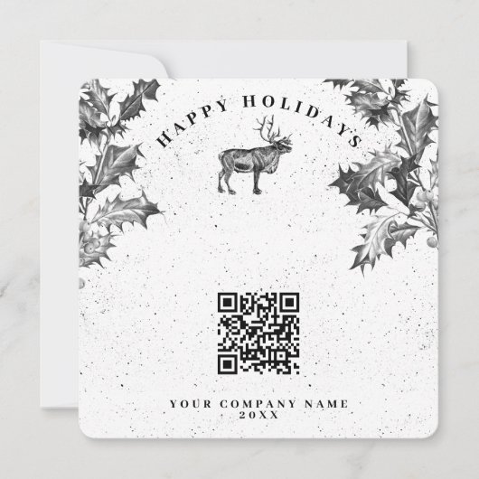 Rustieke vakantie bedrijf QR code kerst (Voorkant)