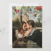 Rustieke vakantie bruiloft uitnodiging (Achterkant)