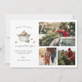 Rustieke vakantie charme | Aangepaste familie vaka Feestdagenkaart (Voorkant)