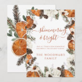 Rustieke vakantie Citrus Pine Natuur Kaart (Voorkant / Achterkant)