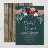 Rustieke vakantie Floral Vrijgezellenfeest Kaart (Voorkant / Achterkant)