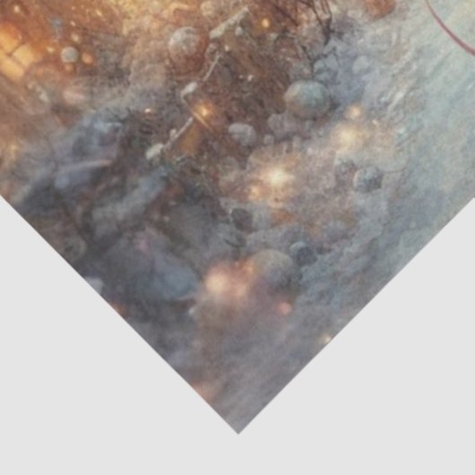 Rustieke Vakantie Muis Kerstdorp Decoupage Tissuepapier (Detail)