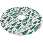 Rustieke Vakantie Pine Tree Patroon Tree Rok Kerstboom Rok (Gekanteld)