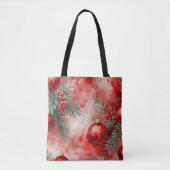 Rustieke vakantie Waterverf Canvas tas (Voorkant)