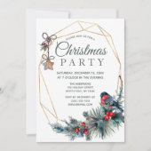 Rustieke Vakantie Winter Bird Pine Kerstfeest Kaart (Voorkant)