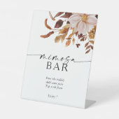 Rustieke val verlaat Mimosa Bar Sign Reclamebord Met Voetstuk (Voorkant)