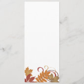 Rustieke vallende bladeren bruiloft diner menu (Achterkant)