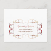 Rustieke vallende bladeren bruiloft RSVP kaartje (Achterkant)