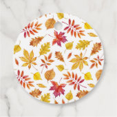 Rustieke Vallende Bladeren Herfst Baby Shower Beda Bedankjes Labels (Achterkant)