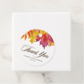 Rustieke Vallende Bladeren Herfst Baby Shower Beda Bedankjes Labels (In situ)