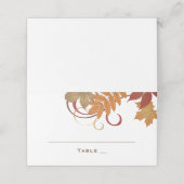 Rustieke vallende bladeren herfst bruiloft plaatskaartje (Buitenkant ongevouwen)