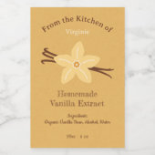 Rustieke vanille extract flesetiket Sticker (Enkel label)