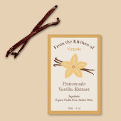 Rustieke vanille extract flesje kraft label Sticke Wijn Etiket