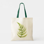 Rustieke Varen Blad Botanische Waterverf Groen Tote Bag (Achterkant)