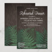 Rustieke Varen Bruiloft repetitie diner uitnodigin Kaart (Voorkant / Achterkant)