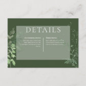 Rustieke varen groen gebladerte smaragd groen Deta Informatiekaartje (Voorkant)