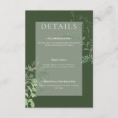 Rustieke varen groen gebladerte smaragd groen Deta Informatiekaartje (Voorkant)