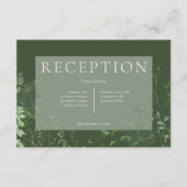 Rustieke varen groen gebladerte smaragd groen rece informatiekaartje (Voorkant)