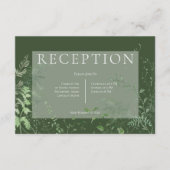 Rustieke varen groen gebladerte smaragd groen rece informatiekaartje (Voorkant)