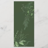 Rustieke varen groen gebladerte smaragdgroene brui menu (Achterkant)