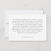 Rustieke varen groen gebladerte witte bruiloft bedankkaart (Achterkant)