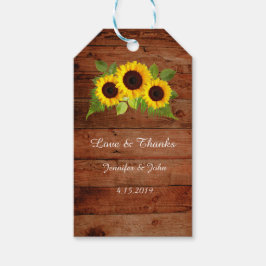 Rustieke Varen Zonnebloemen Bruiloft Favor Gift La Cadeaulabel