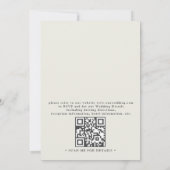 Rustieke varenbosgroen modern QR-code-huwelijk Kaart (Achterkant)